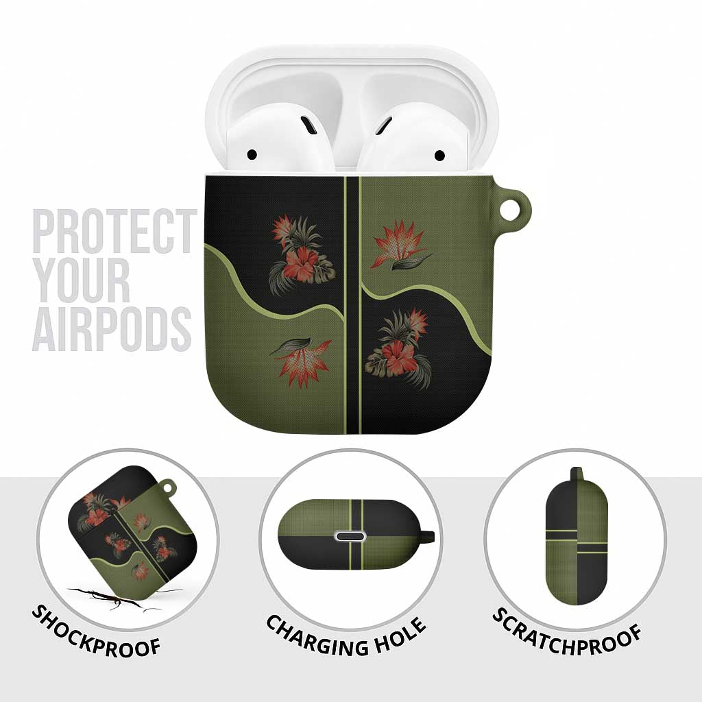 Western Yoke AirPods Case Tropical Hibiscus Cowboy Style - Wonder Print Shop