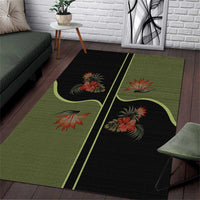 Western Yoke Area Rug Tropical Hibiscus Cowboy Style - Wonder Print Shop