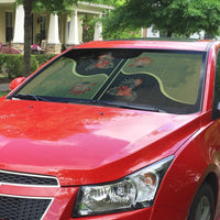 Western Yoke Auto Sun Shade Tropical Hibiscus Cowboy Style - Wonder Print Shop