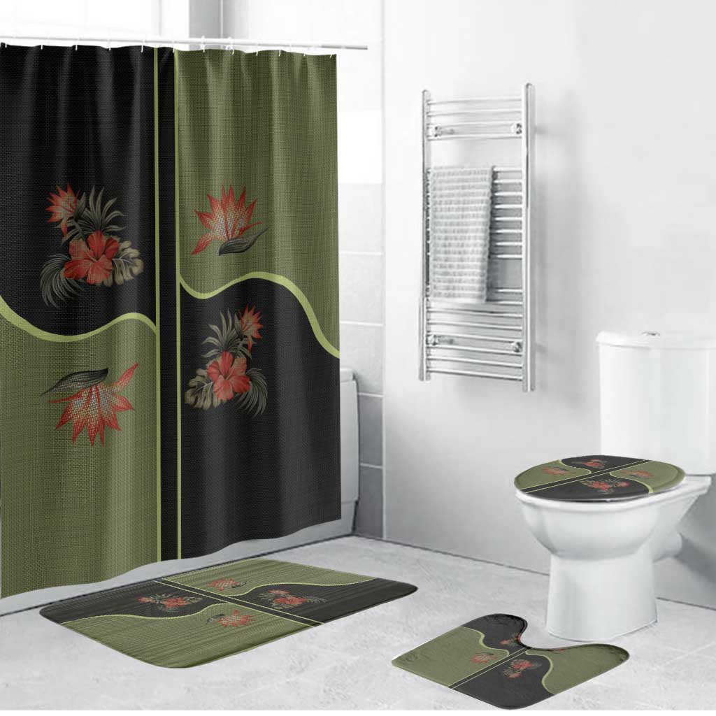 Western Yoke Bathroom Set Tropical Hibiscus Cowboy Style - Wonder Print Shop
