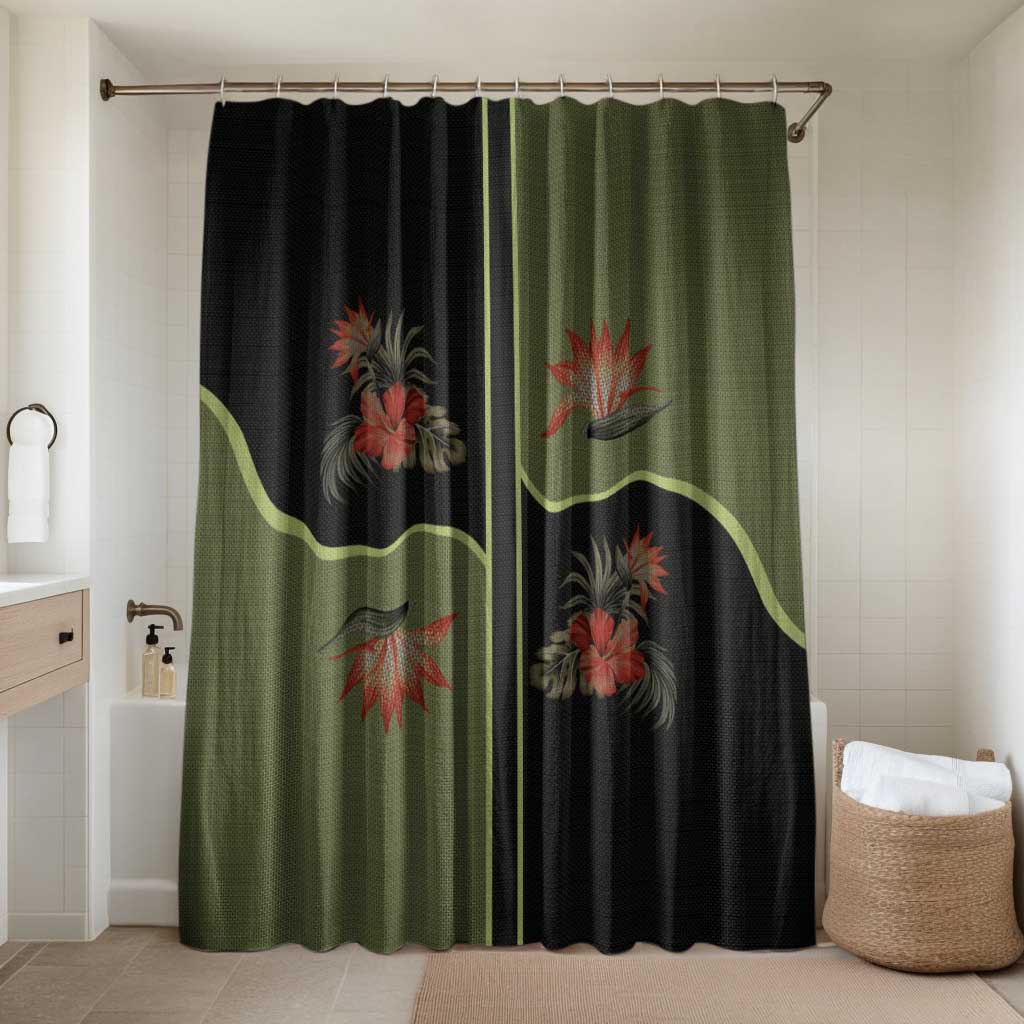 Western Yoke Bathroom Set Tropical Hibiscus Cowboy Style - Wonder Print Shop