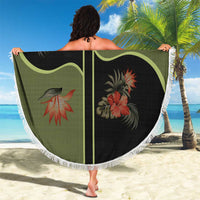 Western Yoke Beach Blanket Tropical Hibiscus Cowboy Style - Wonder Print Shop