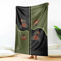 Western Yoke Blanket Tropical Hibiscus Cowboy Style - Wonder Print Shop