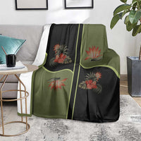 Western Yoke Blanket Tropical Hibiscus Cowboy Style - Wonder Print Shop