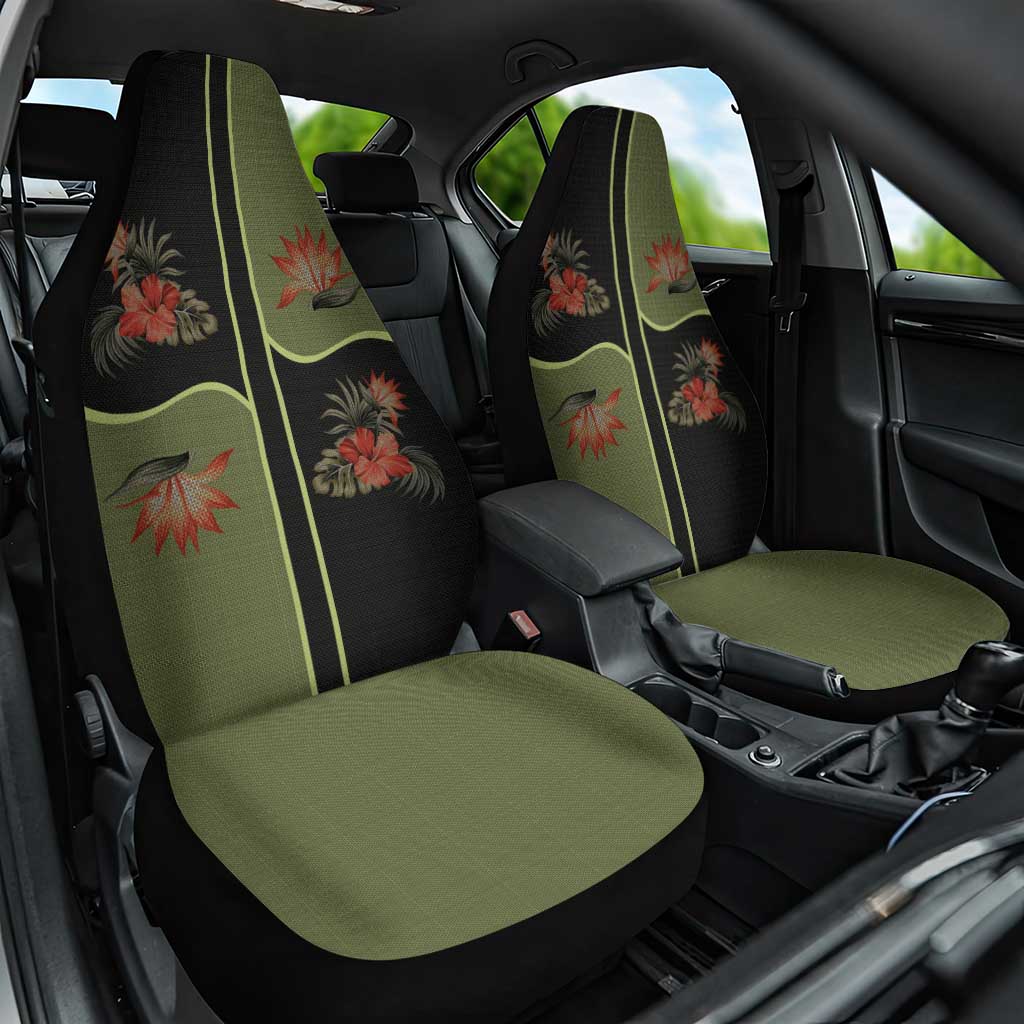 Western Yoke Car Seat Cover Tropical Hibiscus Cowboy Style - Wonder Print Shop