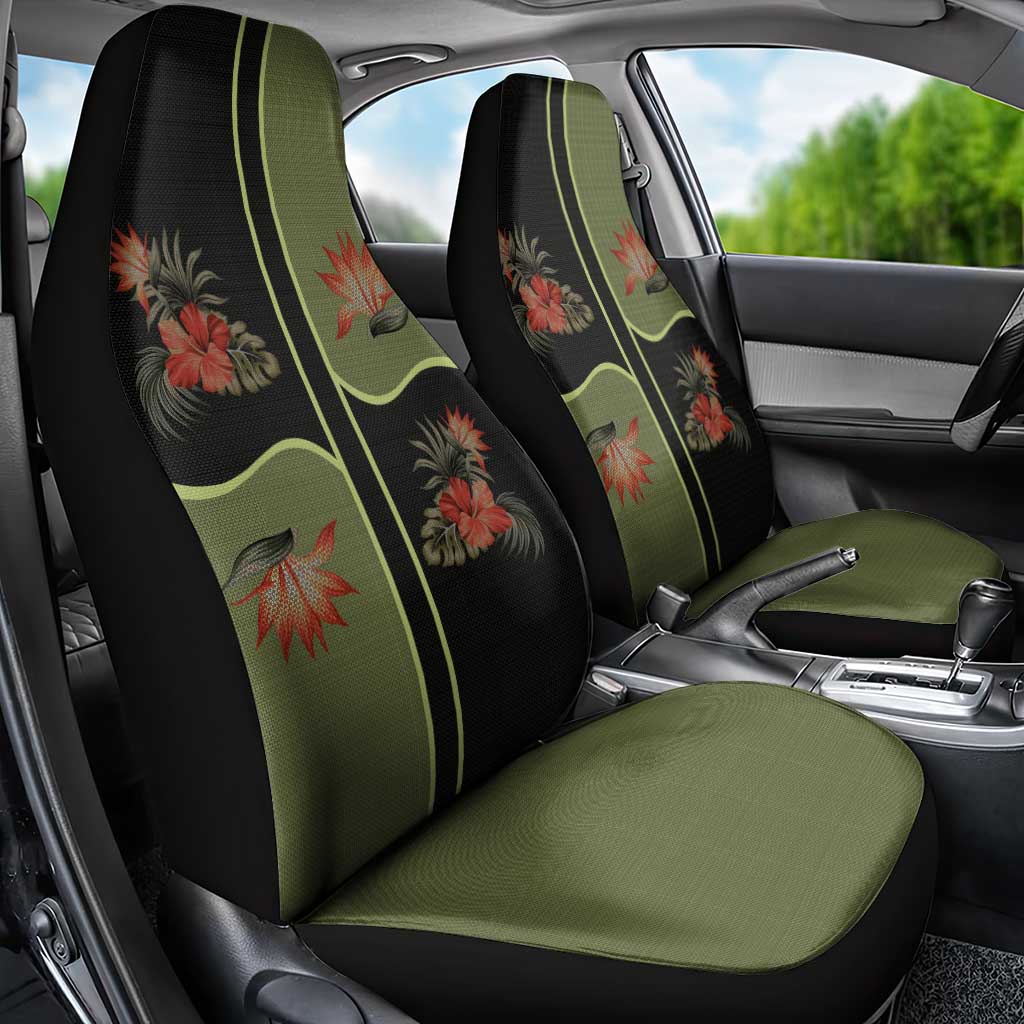 Western Yoke Car Seat Cover Tropical Hibiscus Cowboy Style - Wonder Print Shop