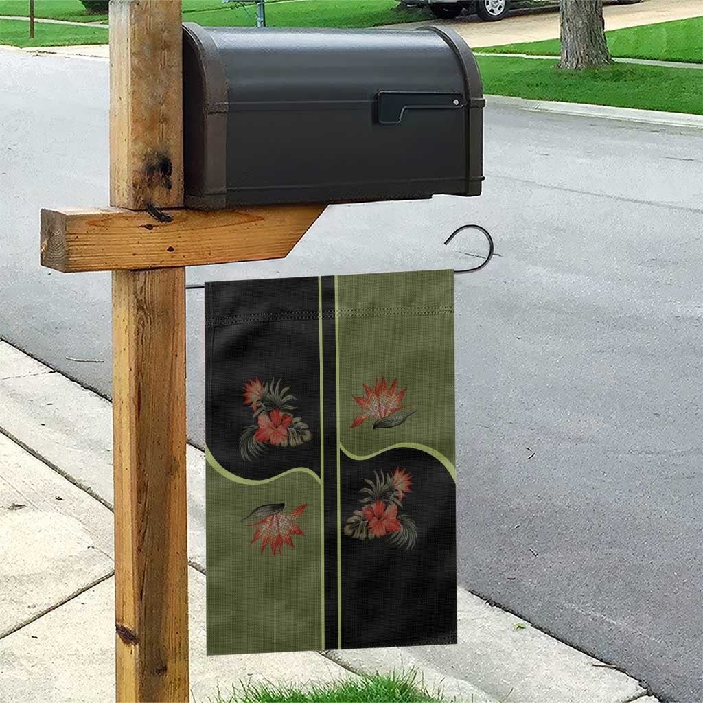 Western Yoke Garden Flag Tropical Hibiscus Cowboy Style - Wonder Print Shop