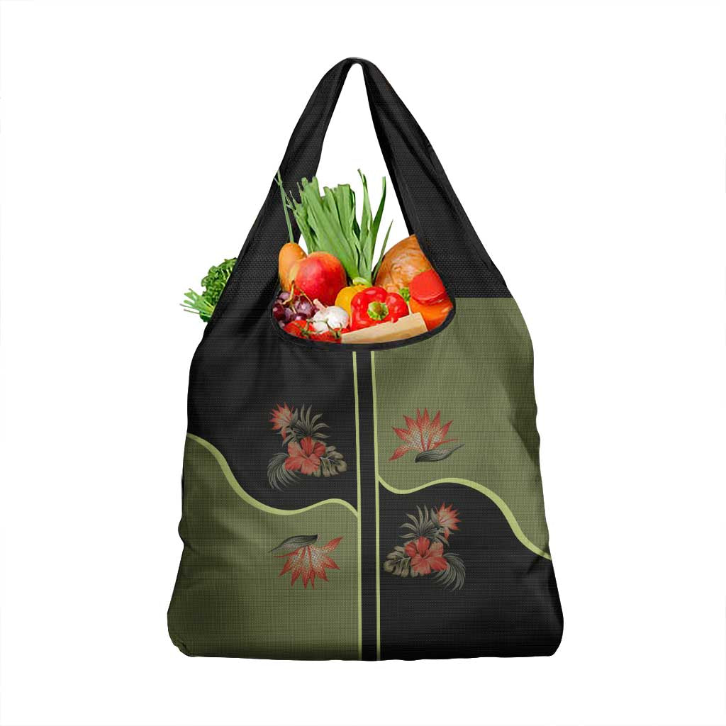 Western Yoke Grocery Bag Tropical Hibiscus Cowboy Style - Wonder Print Shop
