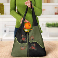 Western Yoke Grocery Bag Tropical Hibiscus Cowboy Style - Wonder Print Shop