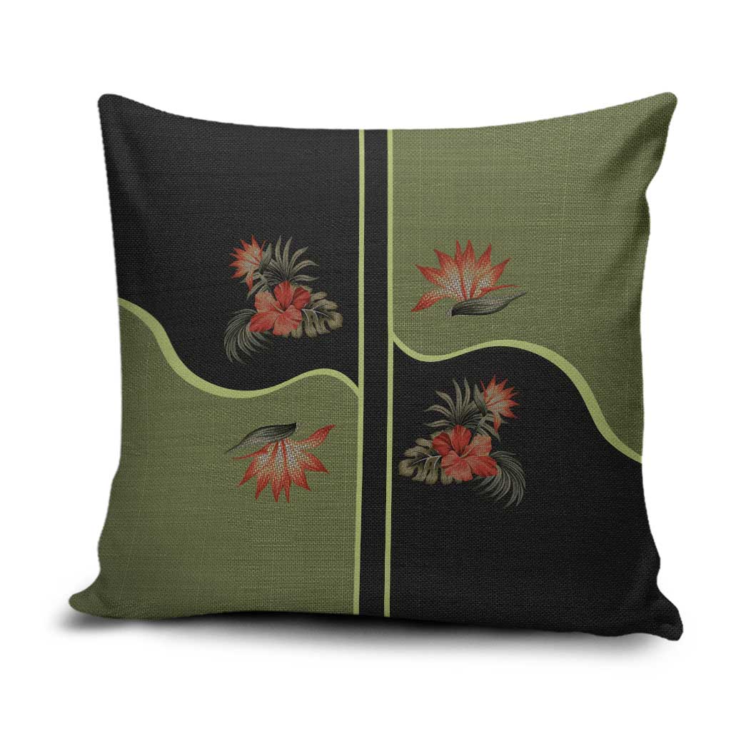Western Yoke Pillow Cover Tropical Hibiscus Cowboy Style - Wonder Print Shop