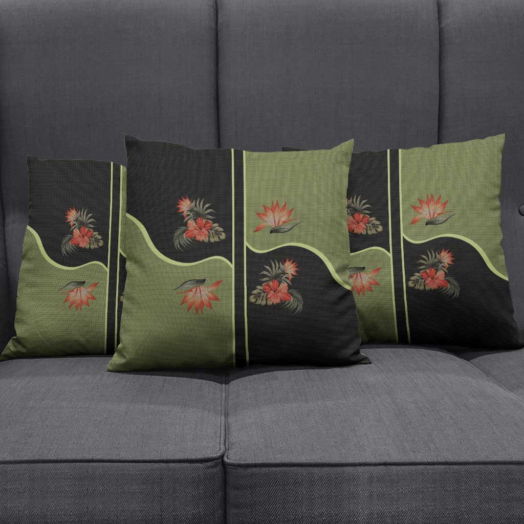 Western Yoke Pillow Cover Tropical Hibiscus Cowboy Style - Wonder Print Shop