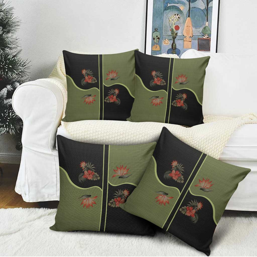 Western Yoke Pillow Cover Tropical Hibiscus Cowboy Style - Wonder Print Shop