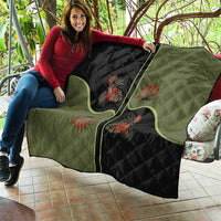 Western Yoke Quilt Tropical Hibiscus Cowboy Style - Wonder Print Shop