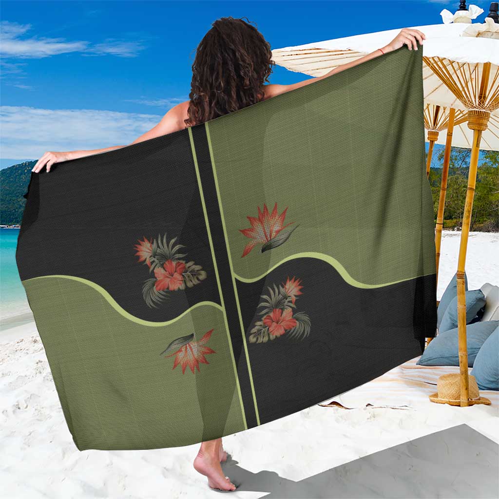 Western Yoke Sarong Tropical Hibiscus Cowboy Style - Wonder Print Shop