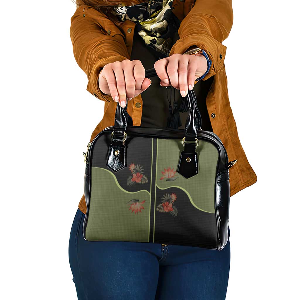 Western Yoke Shoulder Handbag Tropical Hibiscus Cowboy Style - Wonder Print Shop