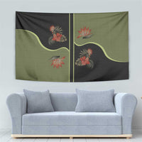 Western Yoke Tapestry Tropical Hibiscus Cowboy Style - Wonder Print Shop