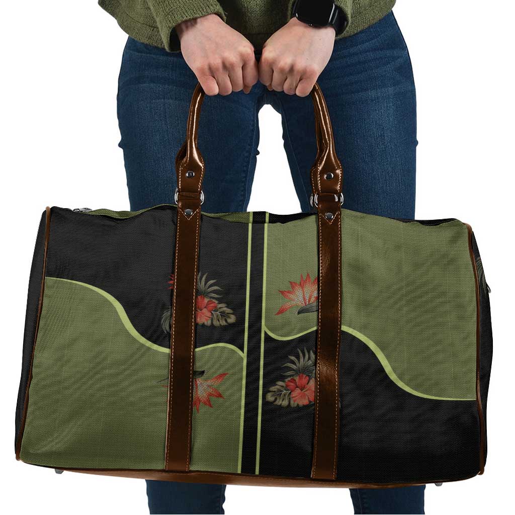 Western Yoke Travel Bag Tropical Hibiscus Cowboy Style - Wonder Print Shop