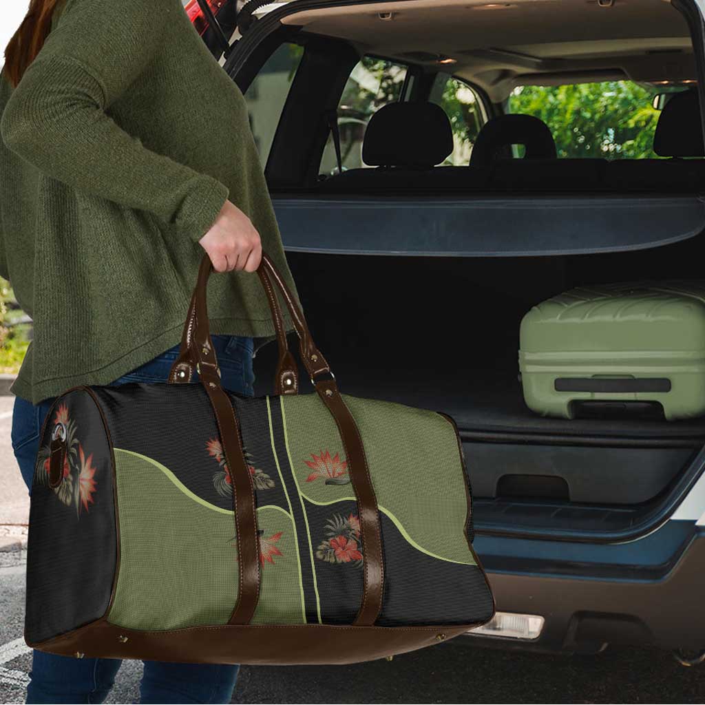 Western Yoke Travel Bag Tropical Hibiscus Cowboy Style - Wonder Print Shop