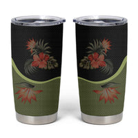Western Yoke Tumbler Cup Tropical Hibiscus Cowboy Style - Wonder Print Shop