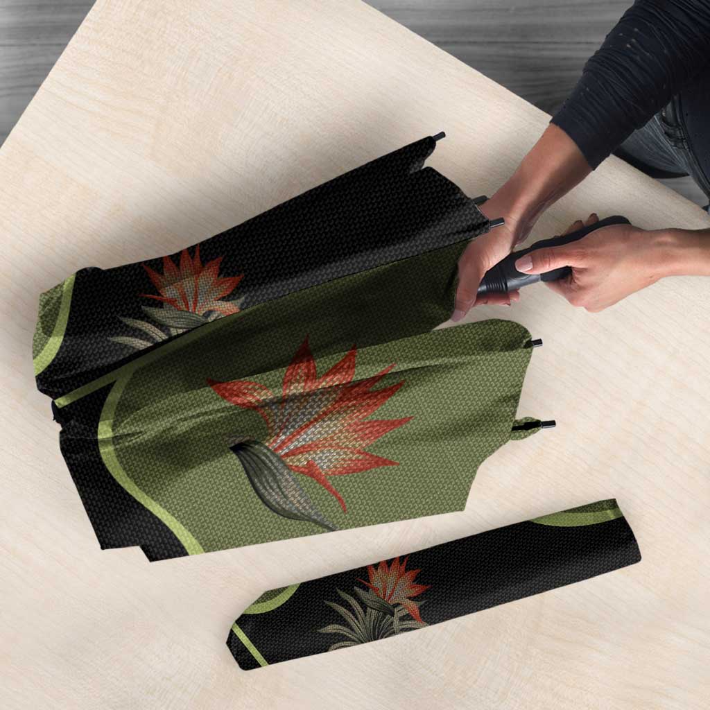 Western Yoke Umbrella Tropical Hibiscus Cowboy Style - Wonder Print Shop