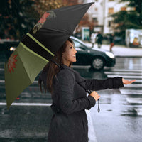 Western Yoke Umbrella Tropical Hibiscus Cowboy Style - Wonder Print Shop