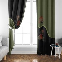Western Yoke Window Curtain Tropical Hibiscus Cowboy Style - Wonder Print Shop