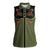 Western Yoke Women Sleeveless Polo Shirt Tropical Hibiscus Cowboy Style - Wonder Print Shop
