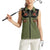 Western Yoke Women Sleeveless Polo Shirt Tropical Hibiscus Cowboy Style - Wonder Print Shop