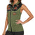 Western Yoke Women Sleeveless Polo Shirt Tropical Hibiscus Cowboy Style - Wonder Print Shop