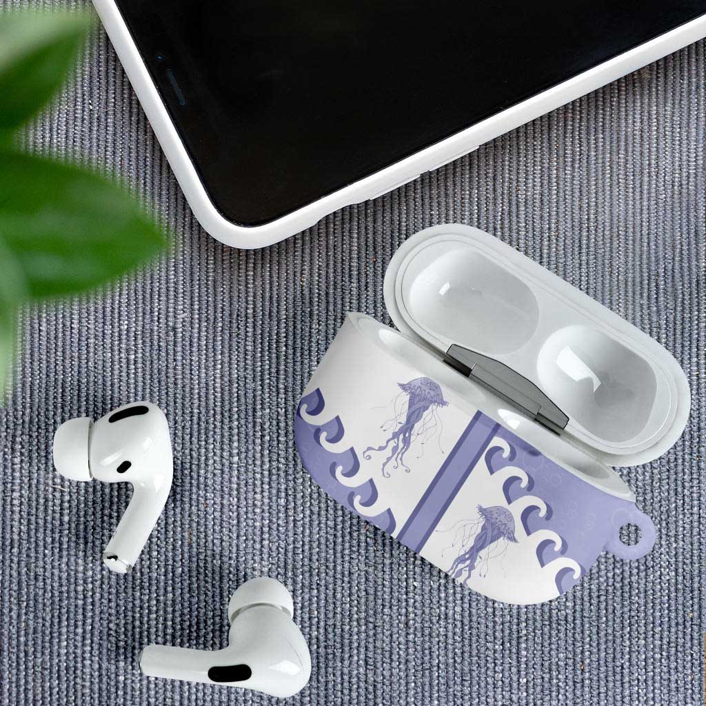 Western Yoke AirPods Case Jellyfish And Water Bubbles Cowboy Style - Wonder Print Shop