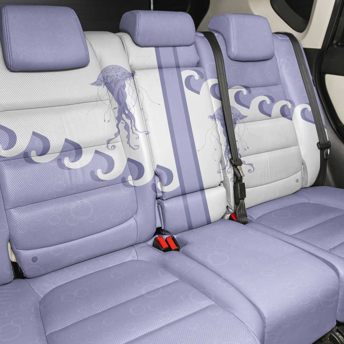 Western Yoke Back Car Seat Cover Jellyfish And Water Bubbles Cowboy Style - Wonder Print Shop