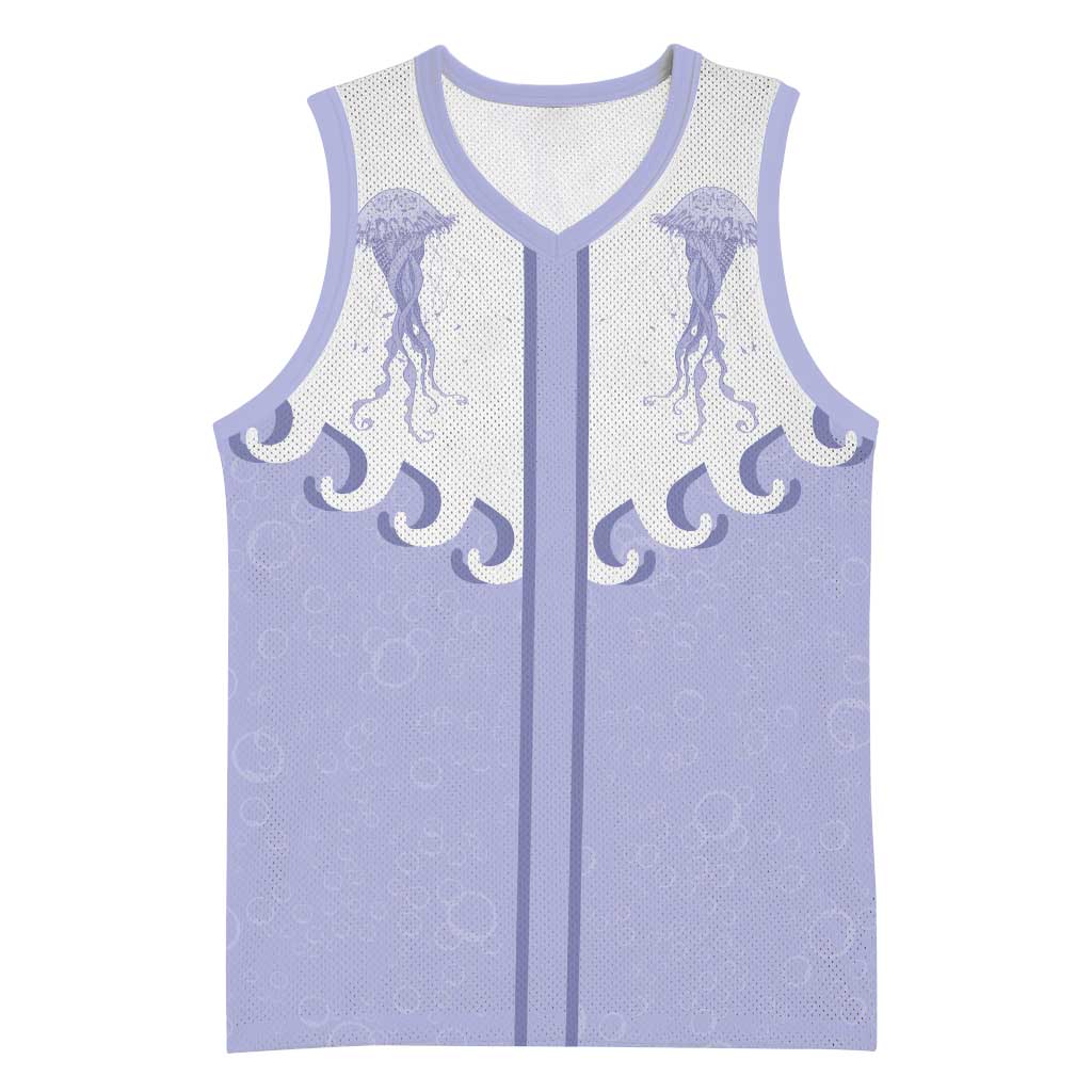 Western Yoke Basketball Jersey Jellyfish And Water Bubbles Cowboy Style - Wonder Print Shop
