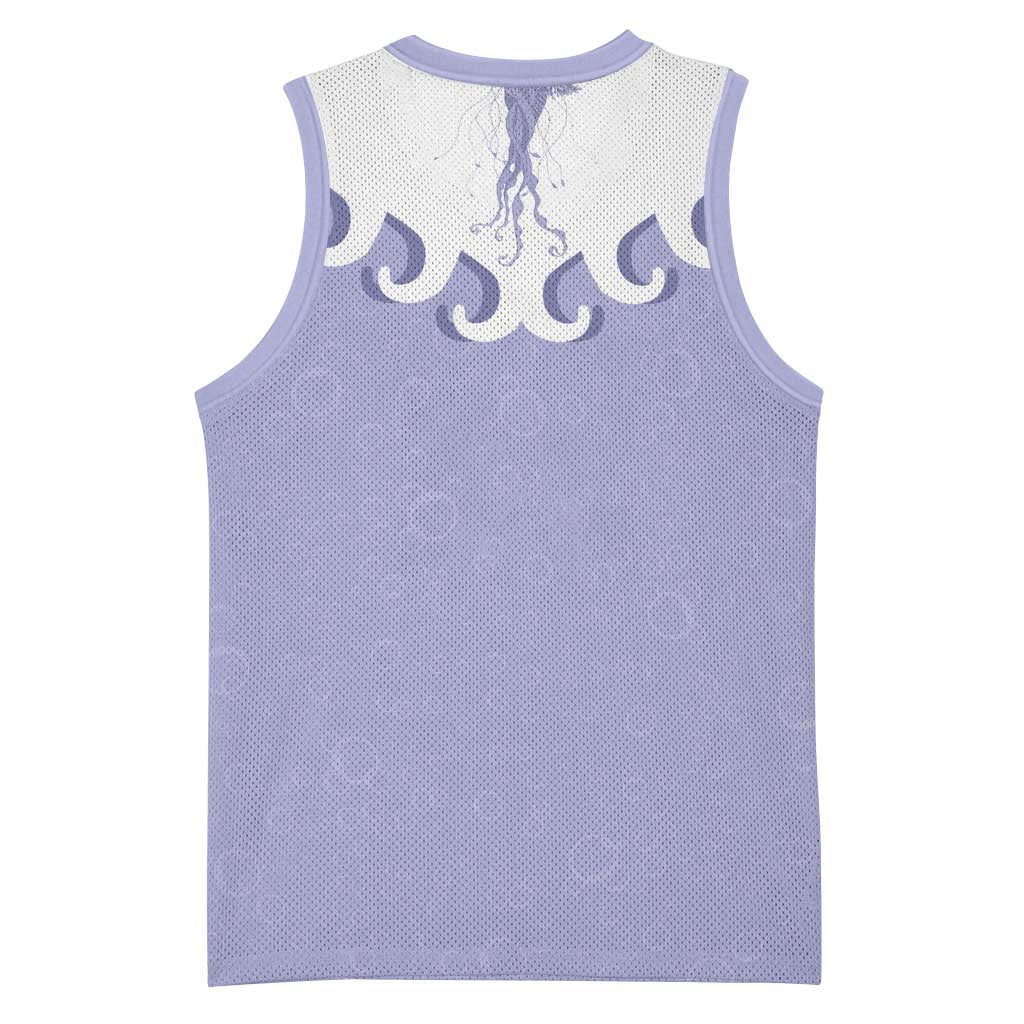 Western Yoke Basketball Jersey Jellyfish And Water Bubbles Cowboy Style - Wonder Print Shop