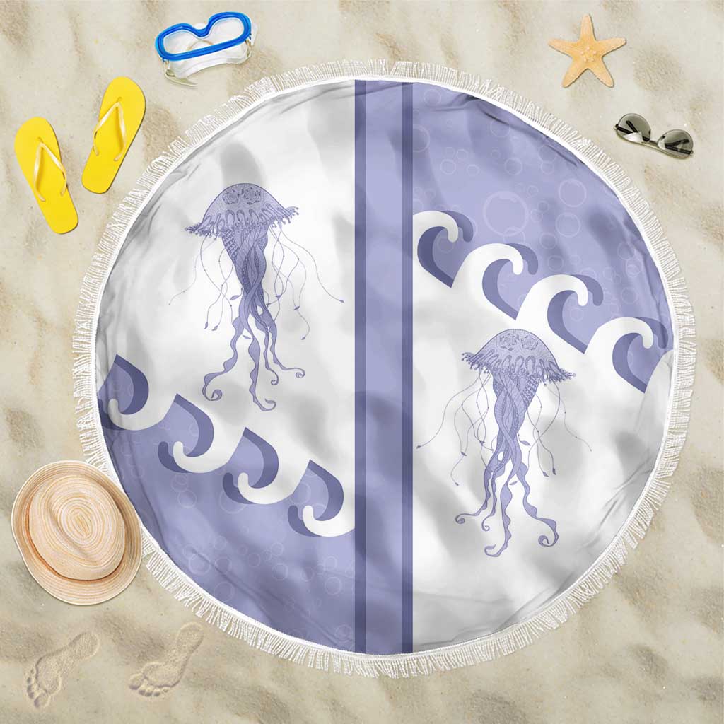 Western Yoke Beach Blanket Jellyfish And Water Bubbles Cowboy Style - Wonder Print Shop