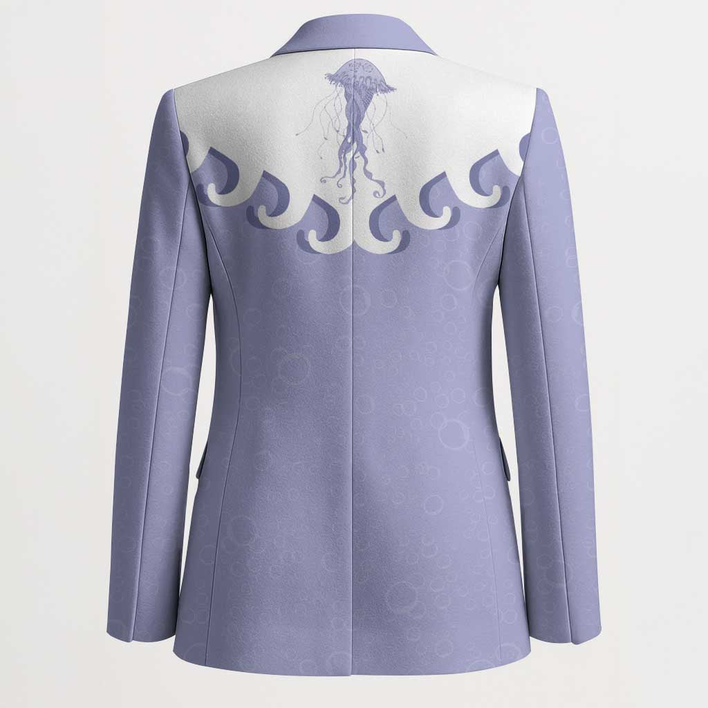 Western Yoke Blazer Jellyfish And Water Bubbles Cowboy Style - Wonder Print Shop