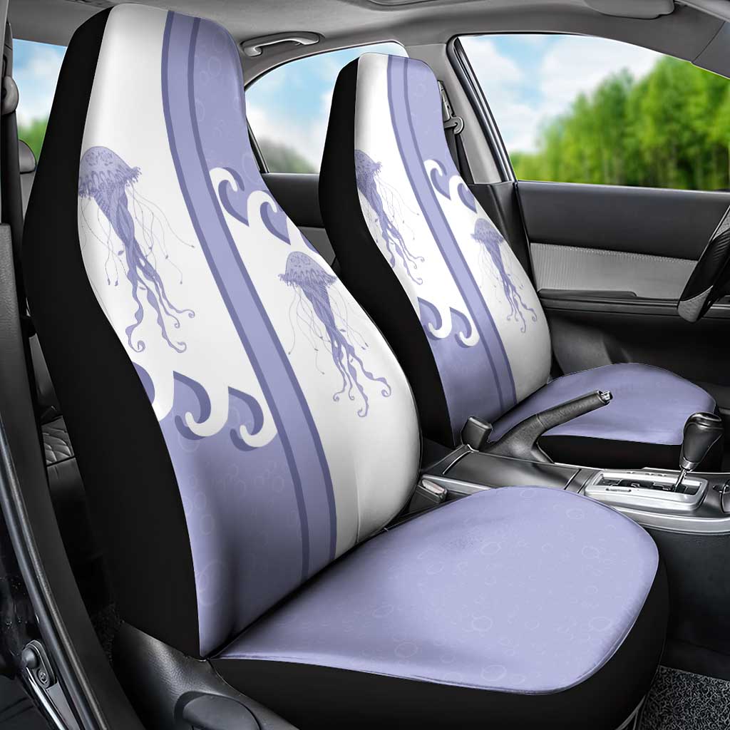 Western Yoke Car Seat Cover Jellyfish And Water Bubbles Cowboy Style - Wonder Print Shop