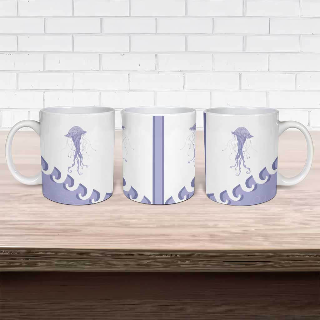 Western Yoke Ceramic Mug Jellyfish And Water Bubbles Cowboy Style - Wonder Print Shop