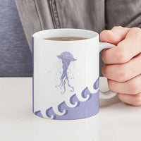 Western Yoke Ceramic Mug Jellyfish And Water Bubbles Cowboy Style - Wonder Print Shop