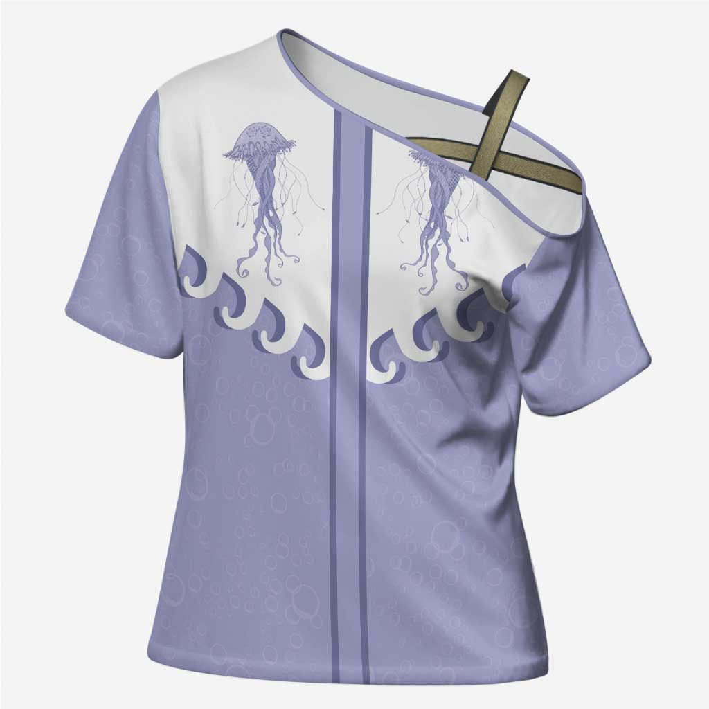 Western Yoke Cross Shoulder Shirt Jellyfish And Water Bubbles Cowboy Style - Wonder Print Shop