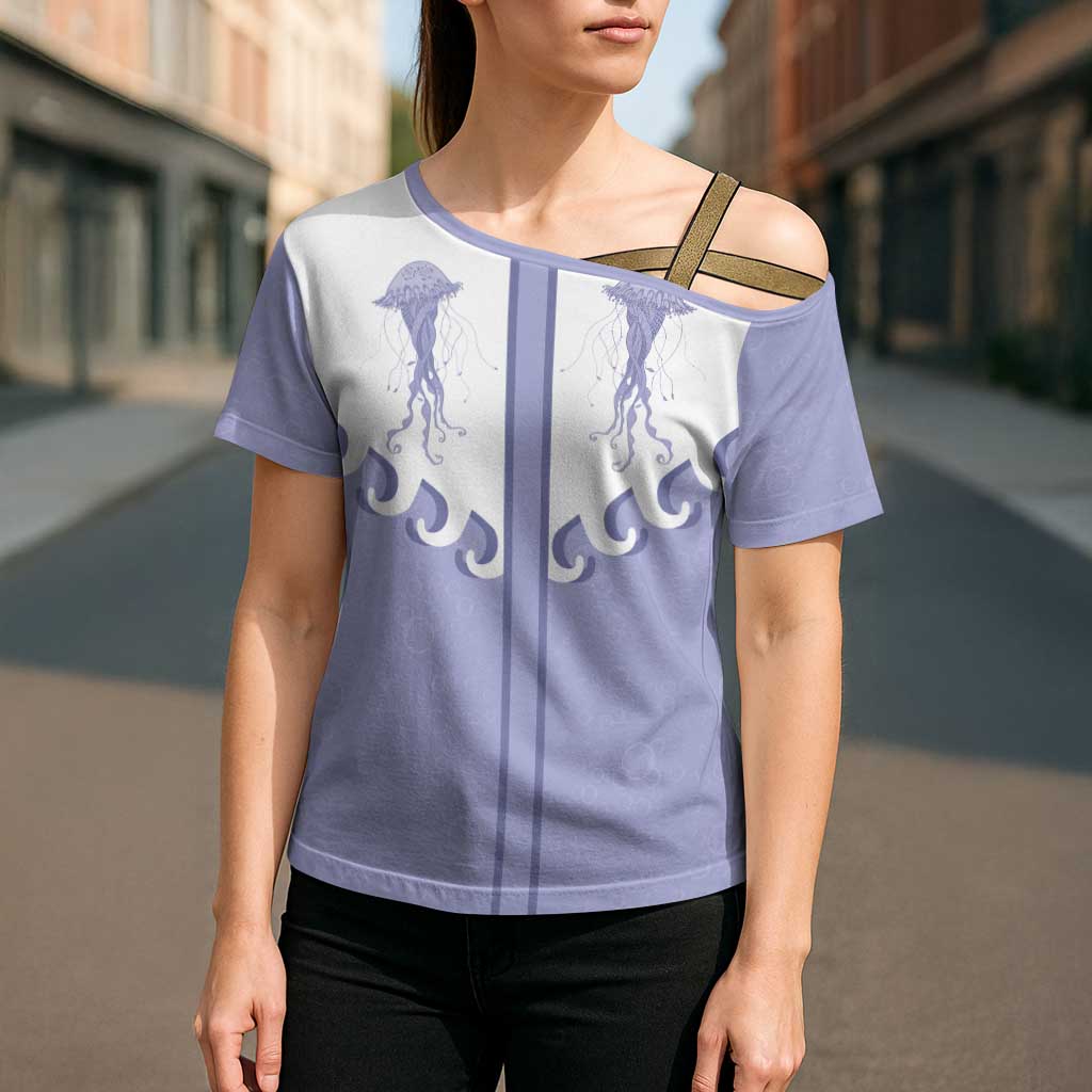 Western Yoke Cross Shoulder Shirt Jellyfish And Water Bubbles Cowboy Style - Wonder Print Shop