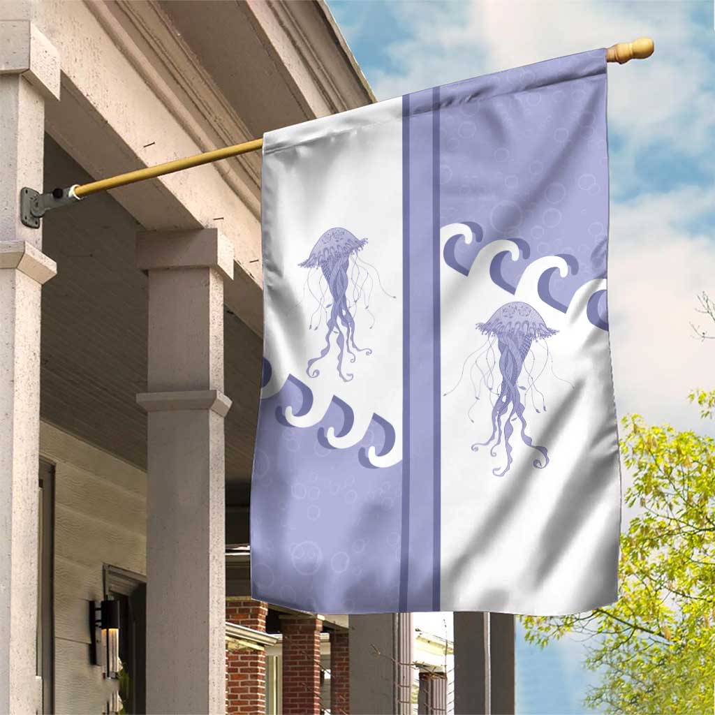 Western Yoke Garden Flag Jellyfish And Water Bubbles Cowboy Style - Wonder Print Shop