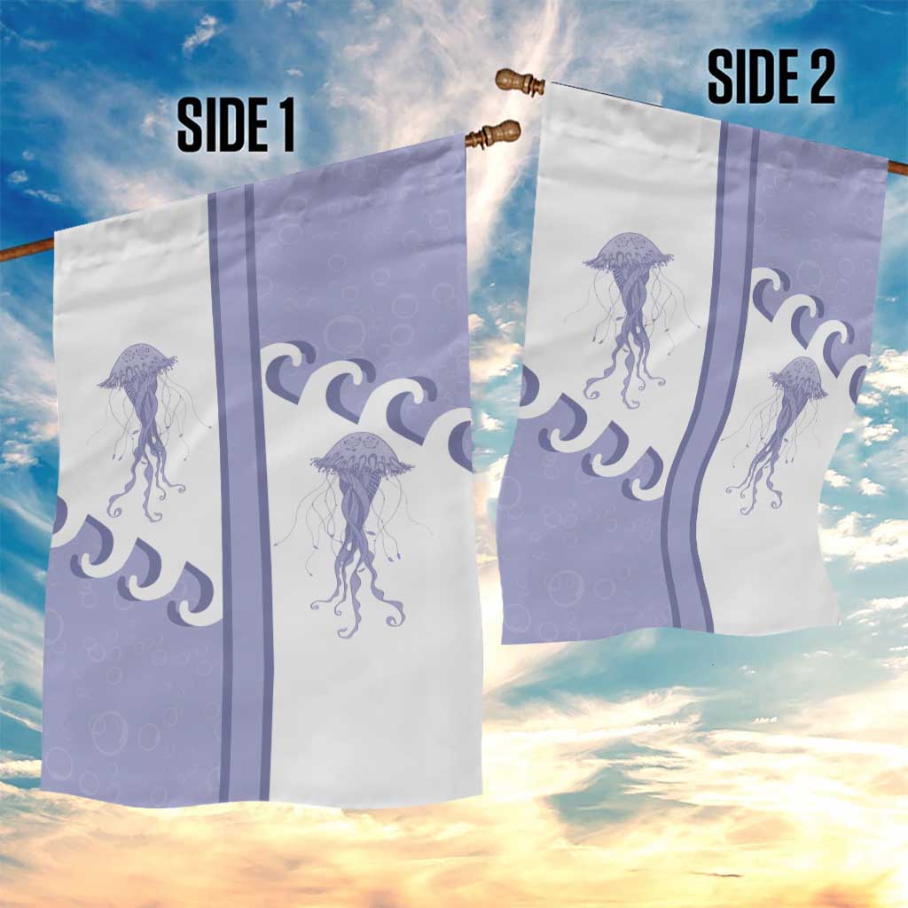 Western Yoke Garden Flag Jellyfish And Water Bubbles Cowboy Style - Wonder Print Shop