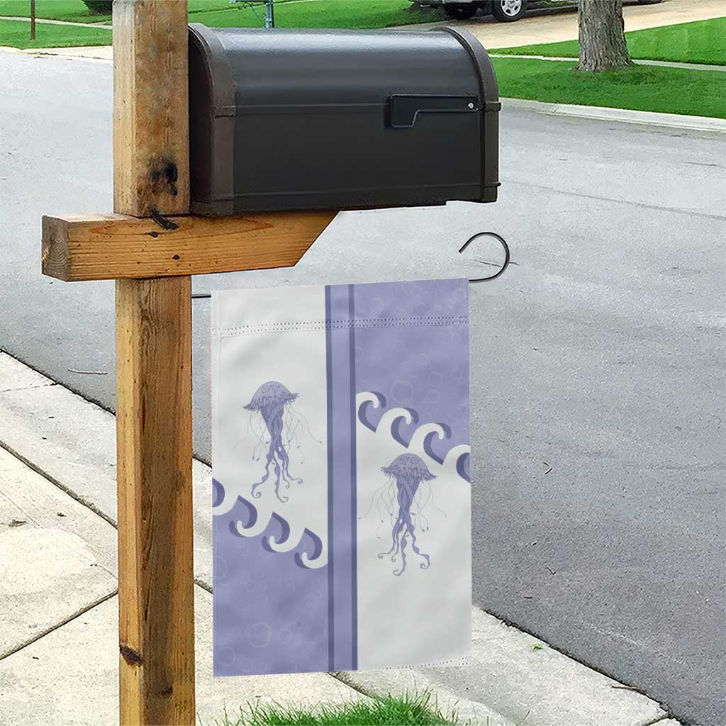 Western Yoke Garden Flag Jellyfish And Water Bubbles Cowboy Style - Wonder Print Shop