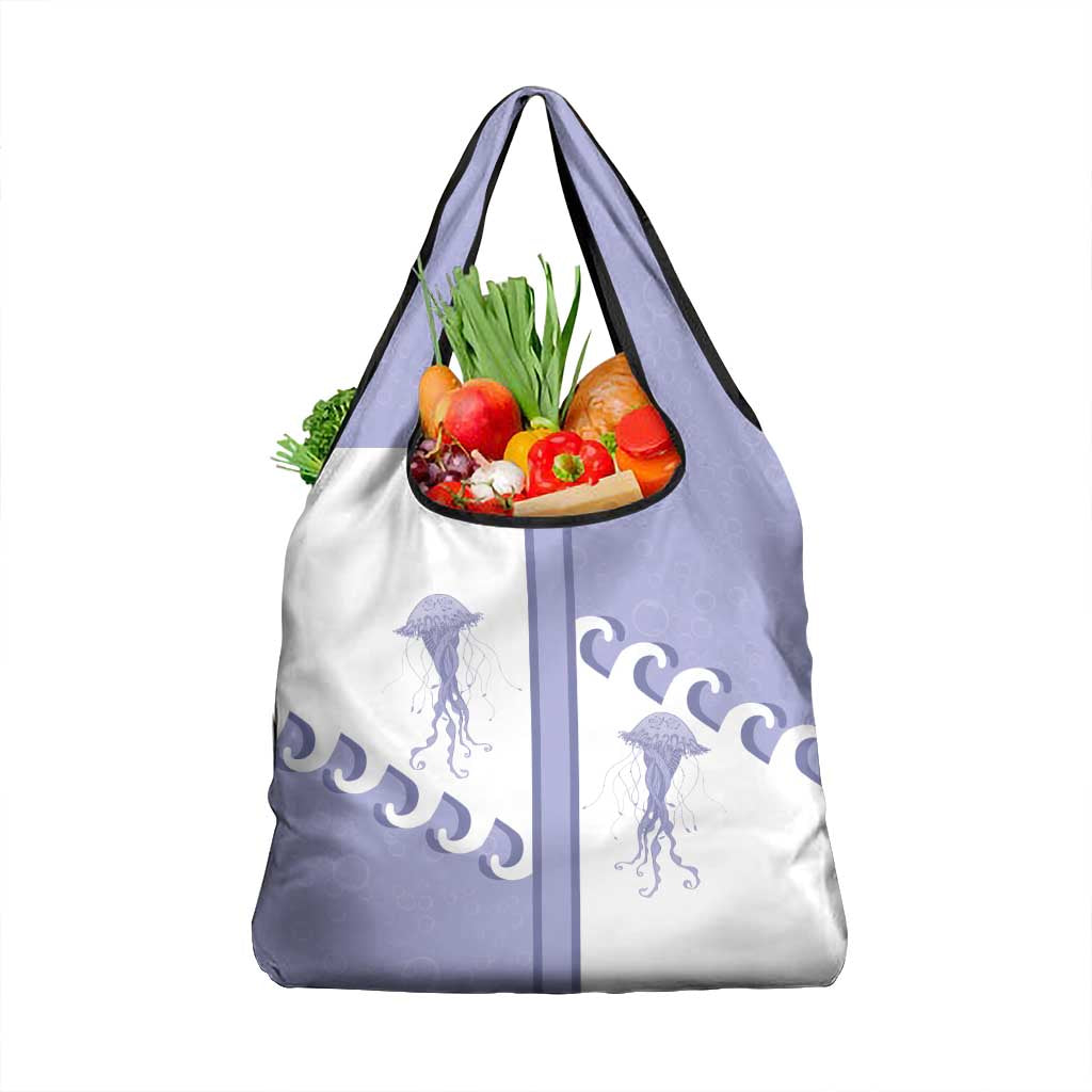 Western Yoke Grocery Bag Jellyfish And Water Bubbles Cowboy Style - Wonder Print Shop