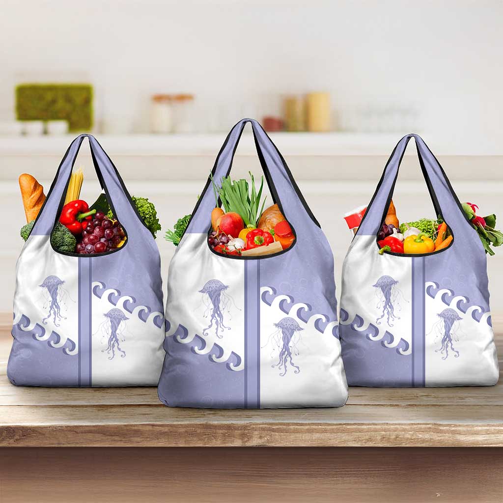 Western Yoke Grocery Bag Jellyfish And Water Bubbles Cowboy Style - Wonder Print Shop