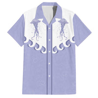 Western Yoke Hawaiian Shirt Jellyfish And Water Bubbles Cowboy Style - Wonder Print Shop