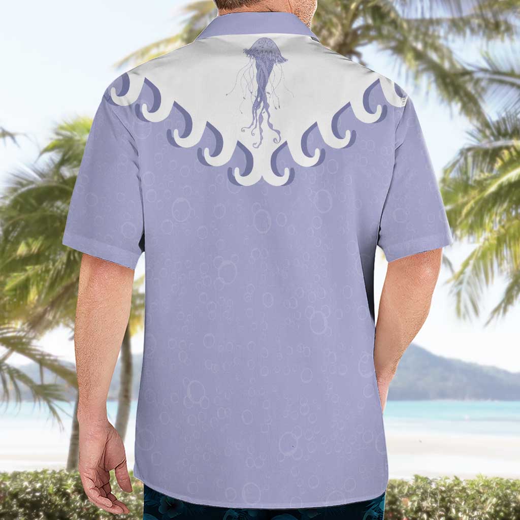 Western Yoke Hawaiian Shirt Jellyfish And Water Bubbles Cowboy Style - Wonder Print Shop