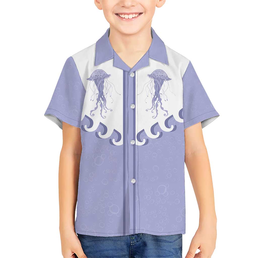 Western Yoke Hawaiian Shirt Jellyfish And Water Bubbles Cowboy Style - Wonder Print Shop