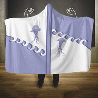 Western Yoke Hooded Blanket Jellyfish And Water Bubbles Cowboy Style - Wonder Print Shop