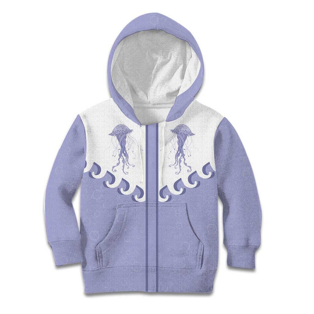 Western Yoke Kid Hoodie Jellyfish And Water Bubbles Cowboy Style - Wonder Print Shop
